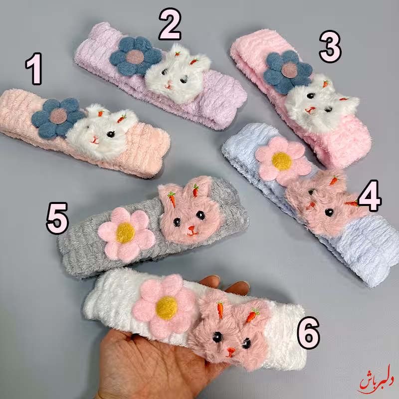 هدبند خرگوشی گل دار