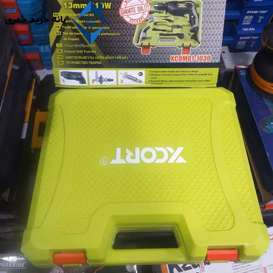 دریل برقی گیربکسی ایکس کورت آلمان با لوازم کامل