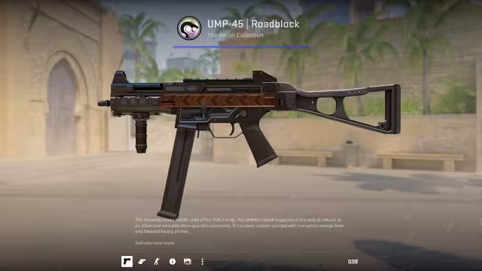 اسکین اسلحه UMP-45 | Roadblock Field-Tested