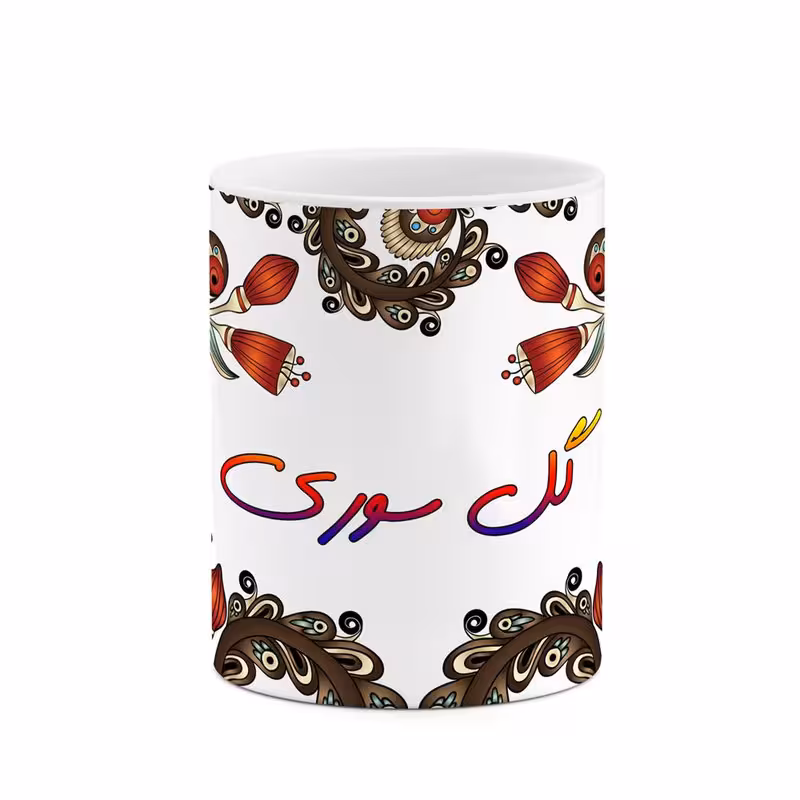 ماگ   اسم گل_سوری  سنتی گل و بته کد mgh46720