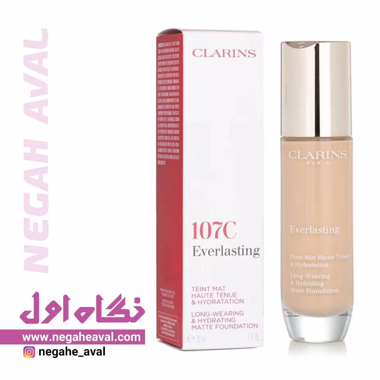 کرم پودر کلارنس SPF15 Everlasting شماره 107C