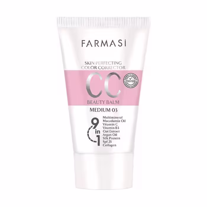 سی سی کرم 9 در 1 فارماسی رنگ Medium شماره 03 با SPF25 حجم 50 میل