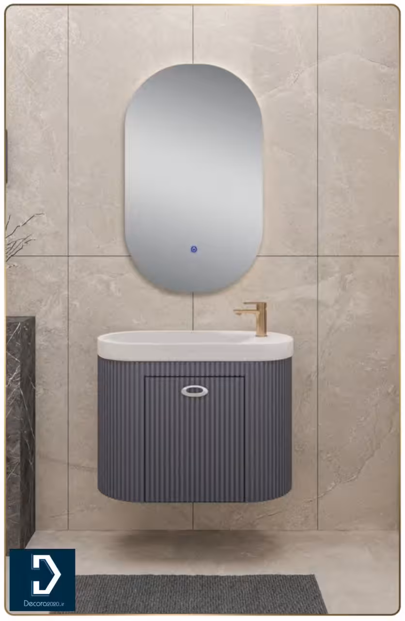 روشویی کابینتی لوکس کابین مدل 621A طوسی