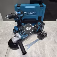 مجموعه دو عددی مینی فرز و دریل شارژی براشلس طرح ماکیتا مدل kit2M