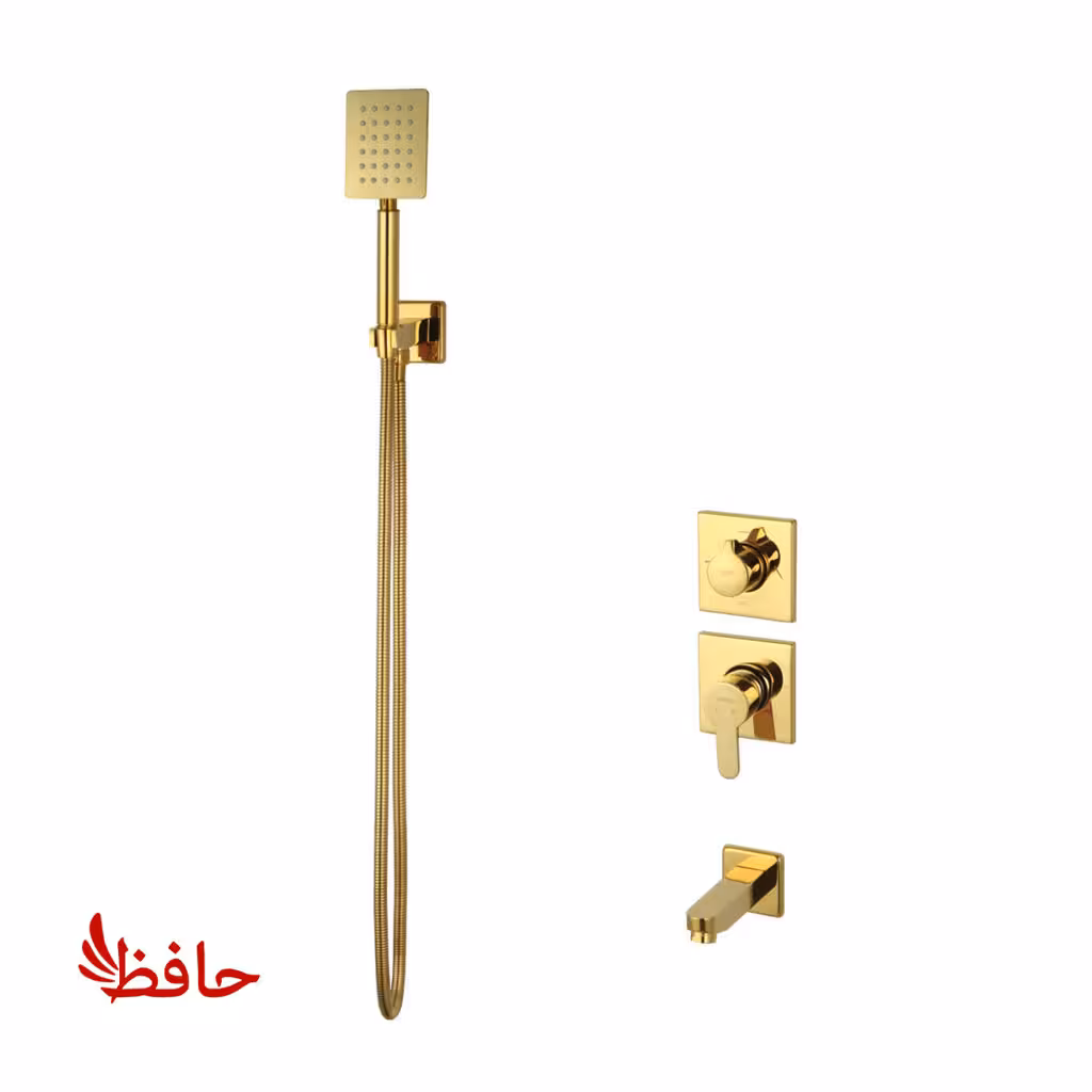 شیر حمام توکار راسان مدل ویوات فلت طلایی کلاس 4