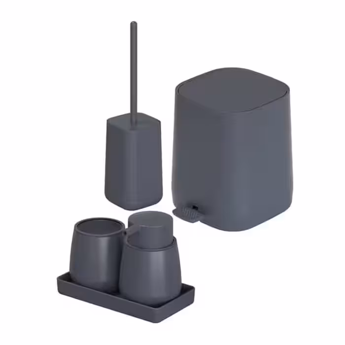 ست بهداشتی 5 پارچه میامی طوسی پر رنگ کنتراست