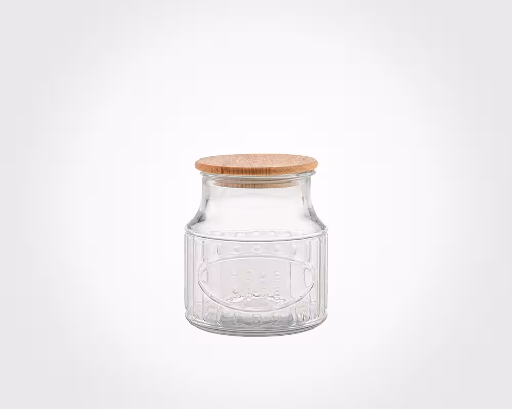 بانکه درب چوبی 800 میلی لیتر لیمون کد 2263