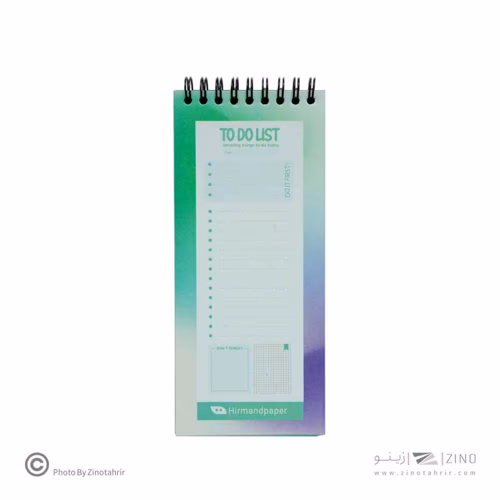 پلنر تودولیست19*8جلد سخت سیم از بالا هیرمندپیپر