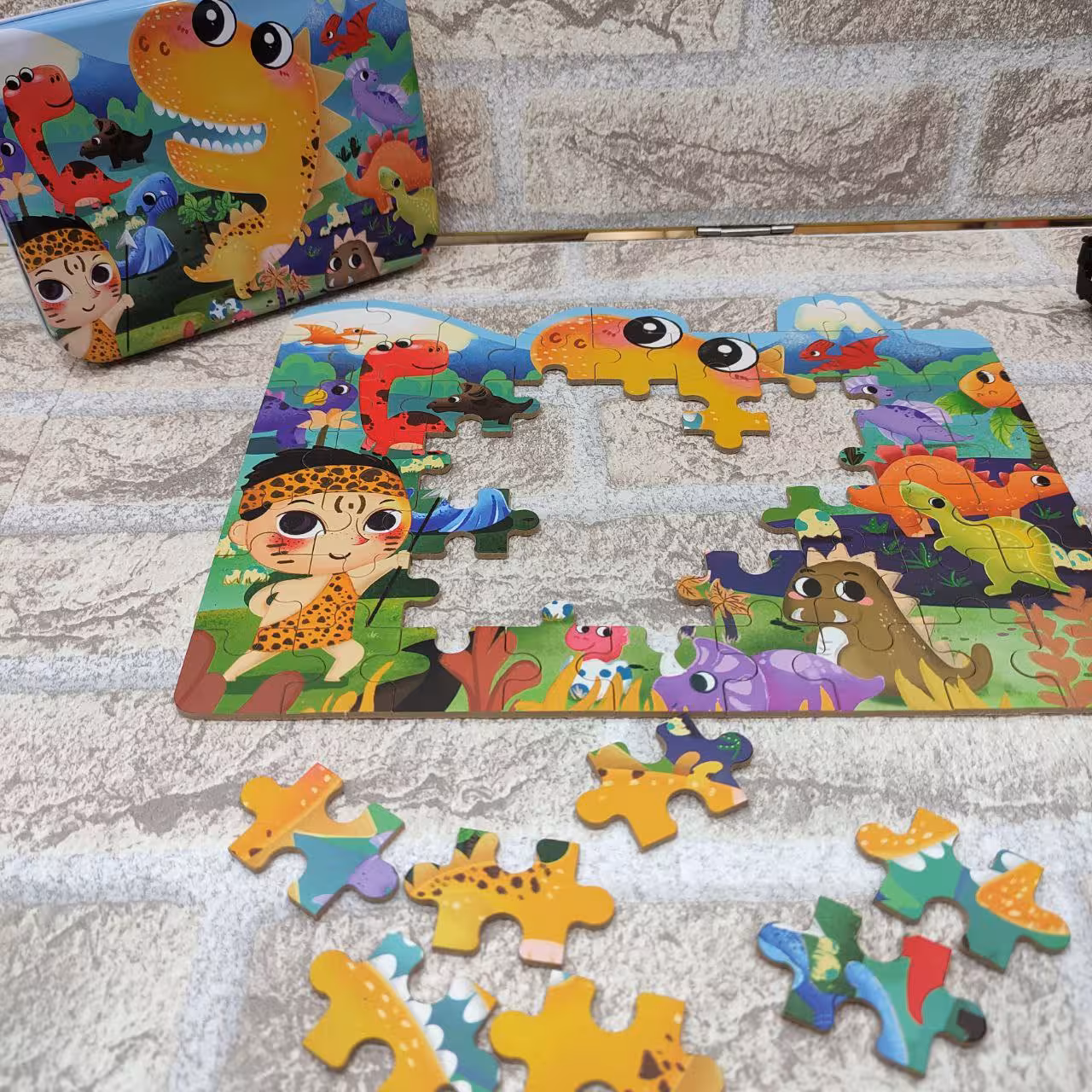 پازل های چوبی جعبه فلزی