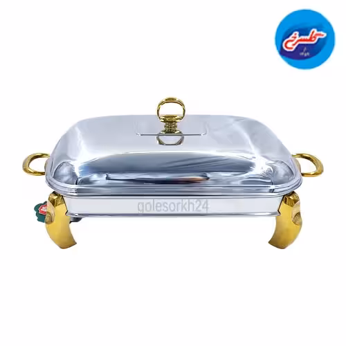 سوفله رزلند مستطیل استیل طلایی پافیلی