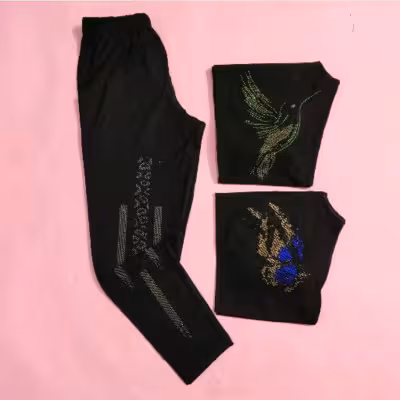 شلوار نگیندار سایز بزرگ زنانه