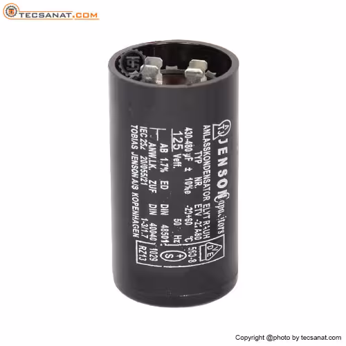 خازن کولری خشک 400-480 میکروفاراد
