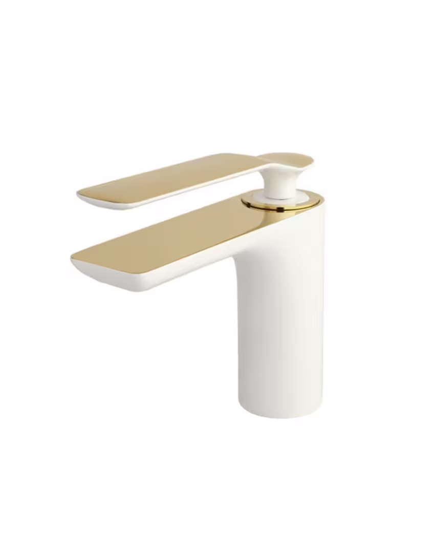 شیر روشویی راسان مدل ویولت سفید طلایی