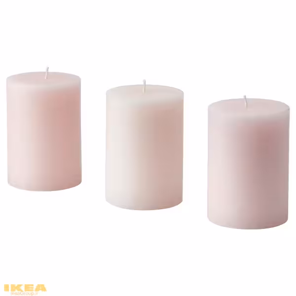 شمع استوانه ای معطر 3 تایی مدل LUGNARE | برند ایکیا | ارسال 15 الی 20 روز کاری