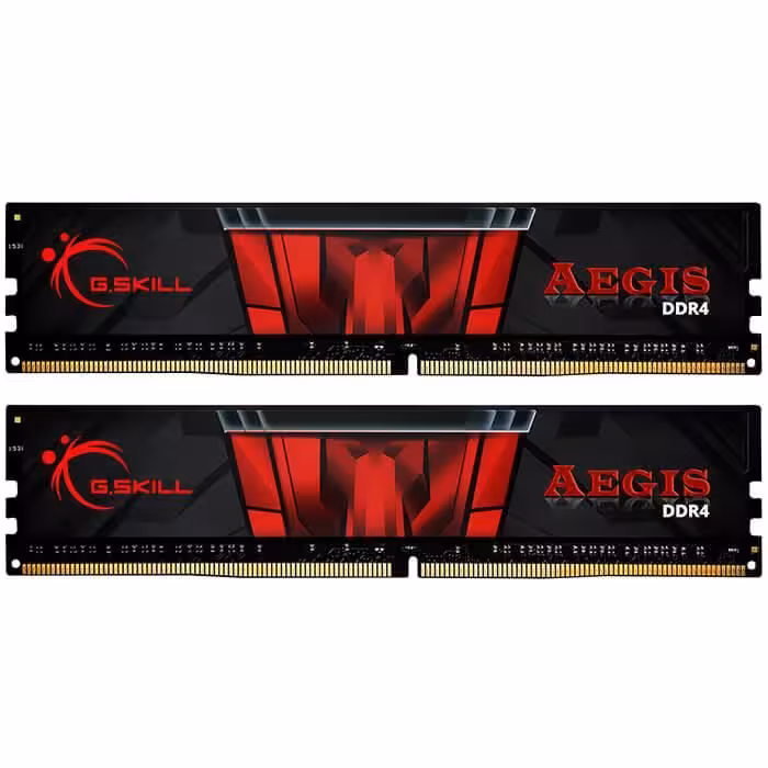 رم کامپیوتر DDR4 دو کاناله 3000 مگاهرتز CL16 جی اسکیل مدل AEGIS ظرفیت 32 گیگابایت