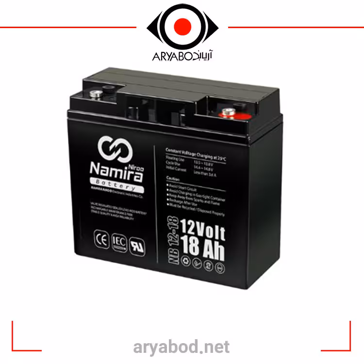 باتری یو پی اس 12ولت 18 آمپر نامیرا نیرو (12V 18AH) UPS BATTERY NAMIRANIROO NB12-18