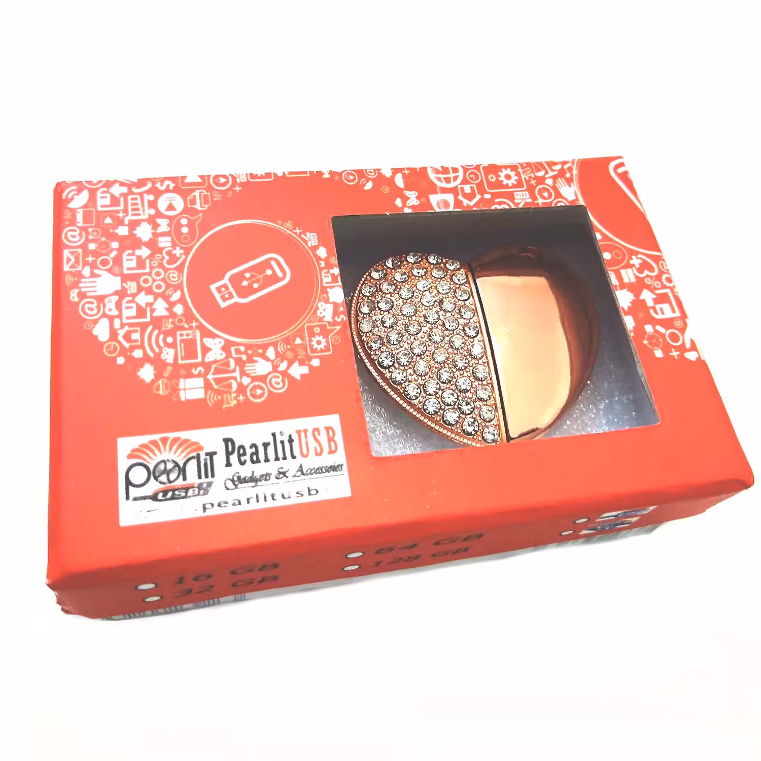 فلش مموری پرلیت یو اس بی طرح قلب مدل UJ-06-U.3 ظرفیت 32 گیگابایت