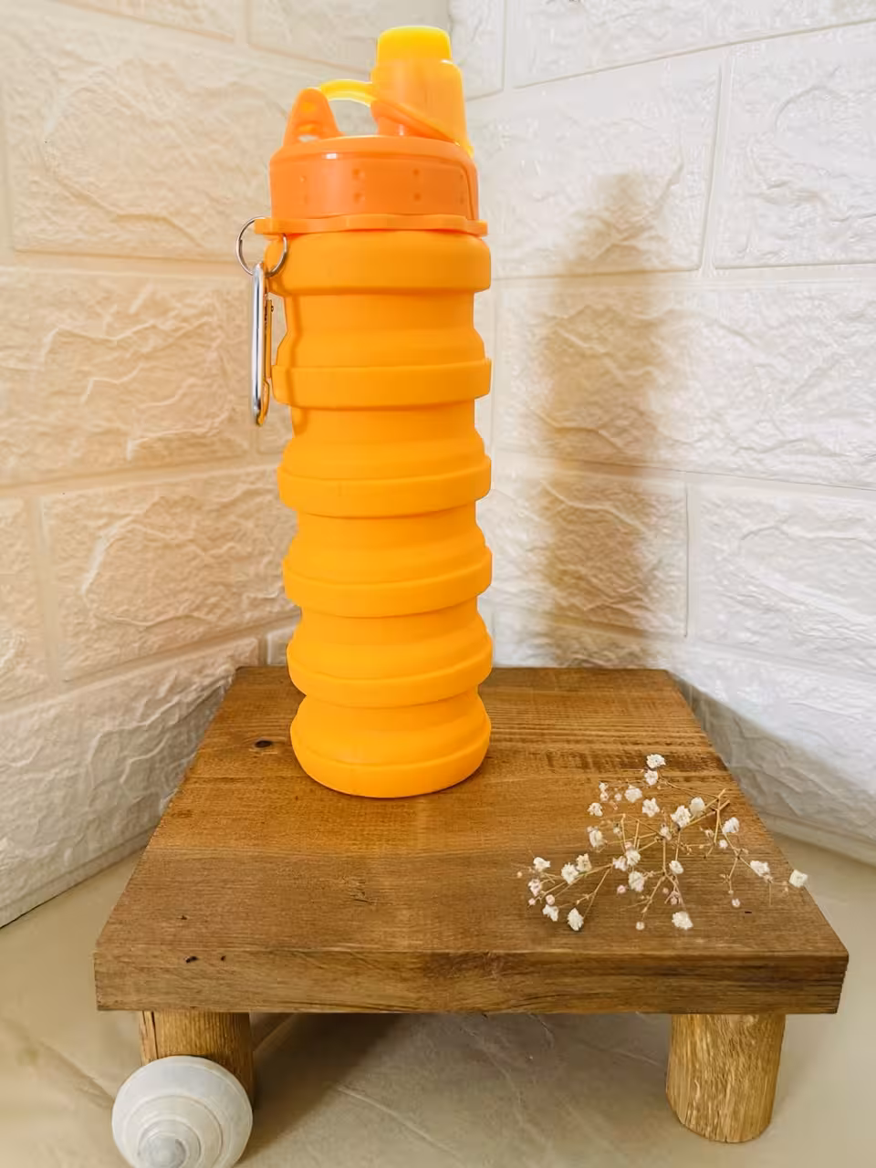 قمقمه ی تاشو سیلیکونی نارنجی