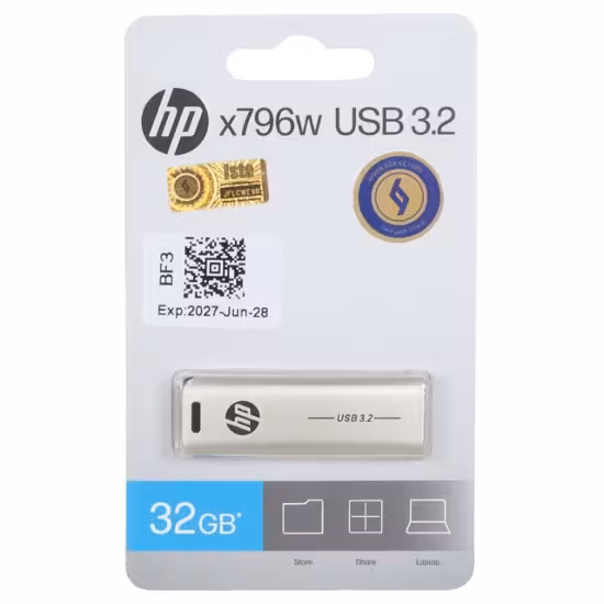 فلش مموری اچ‌پی مدل X796W USB3.2 ظرفیت 32 گیگابایت