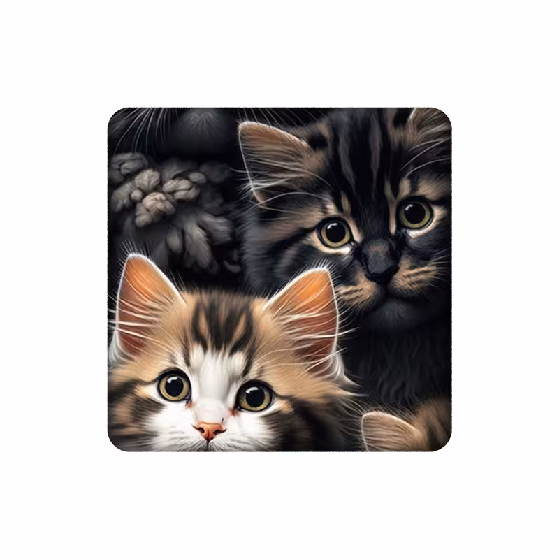 زیرلیوانی طرح گربه های سه بعدی کد 9620488