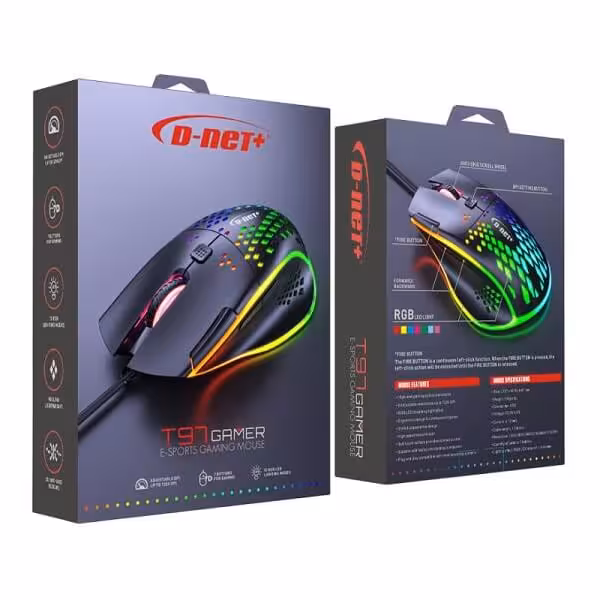 موس گیمینگ دی نت مدل T97 RGB - دوسو آی تی