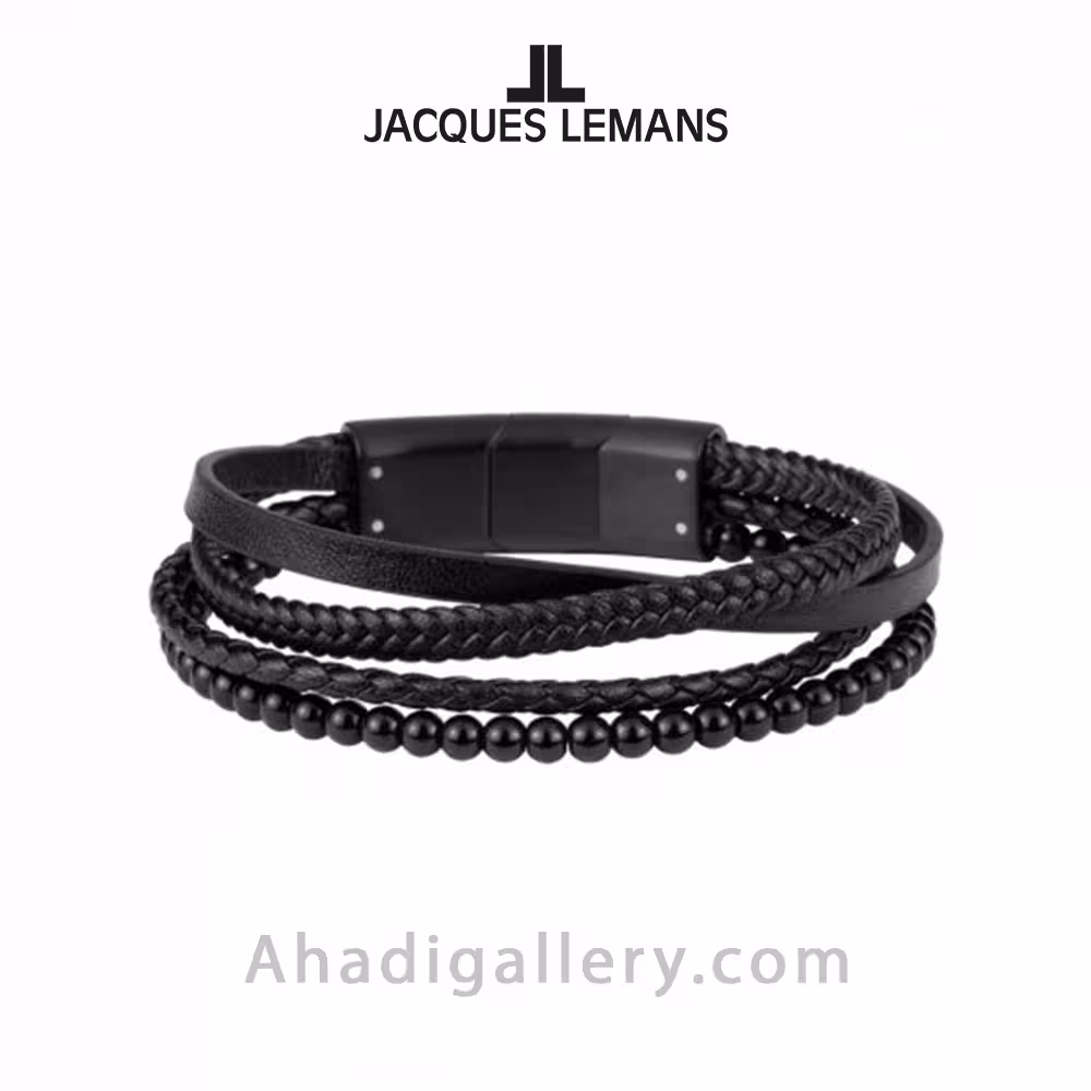دستبند چرم ژاک لمن مدل S-B109A