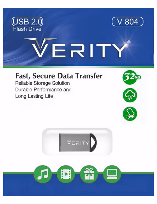 فلش مموری فلزی وریتی مدل V804 ظرفیت 32 گیگابایت