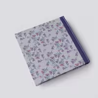 دفتر خط دار خشتی گلدار گالینگور بنفش رث گرافیک