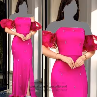 پیراهن مهمانی زنانه ساتن مدل پیراهن ماکسی خاص مجلسی ساتن زیبا شیک سلین 93873
