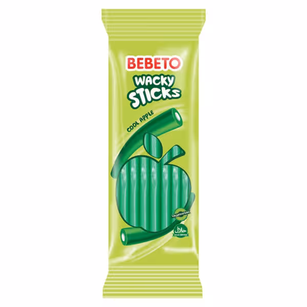 پاستیل لوله ای Bebeto سیب حجم 180 گرم ساخت ترکیه