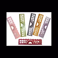 خط کش ژله ای (شابلون نقاله دار) 20 سانت بسته ی 18 عددی