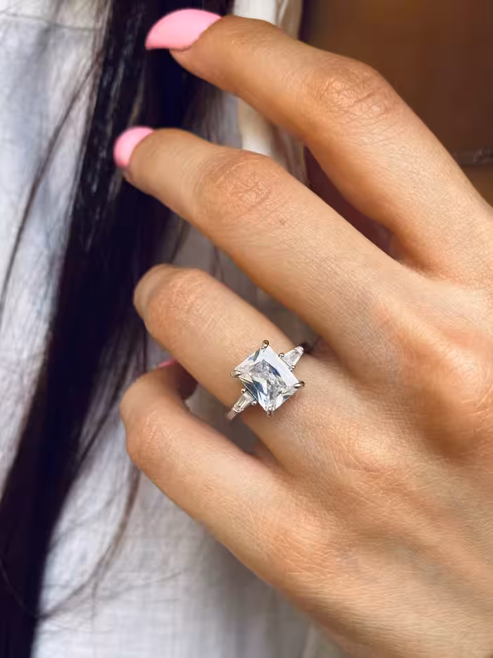 انگشتر جواهری لوکس نقره کد 10058