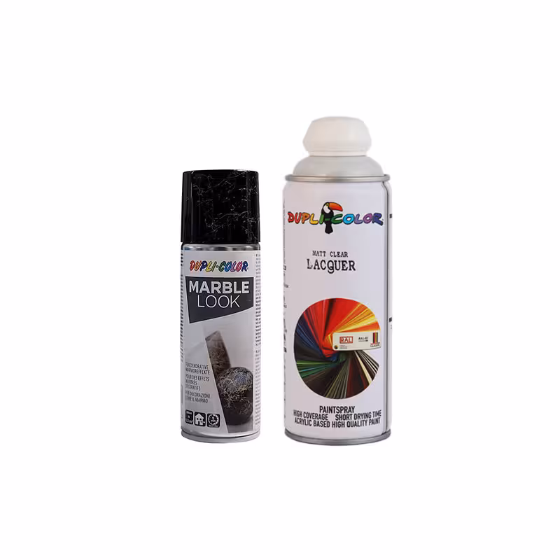 اسپری افکت ماربل و اسپری کیلر مات دوپلی کالر مدل MARBLE حجم 400 میلی لیتر مجموعه 2 عددی