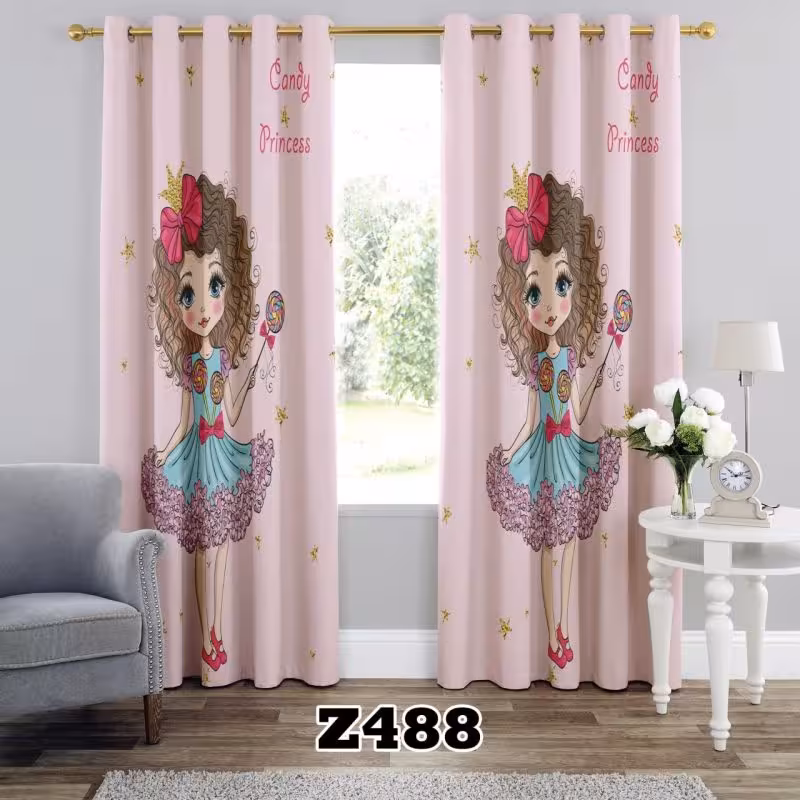 پرده سه بعدی طرح دخترانه