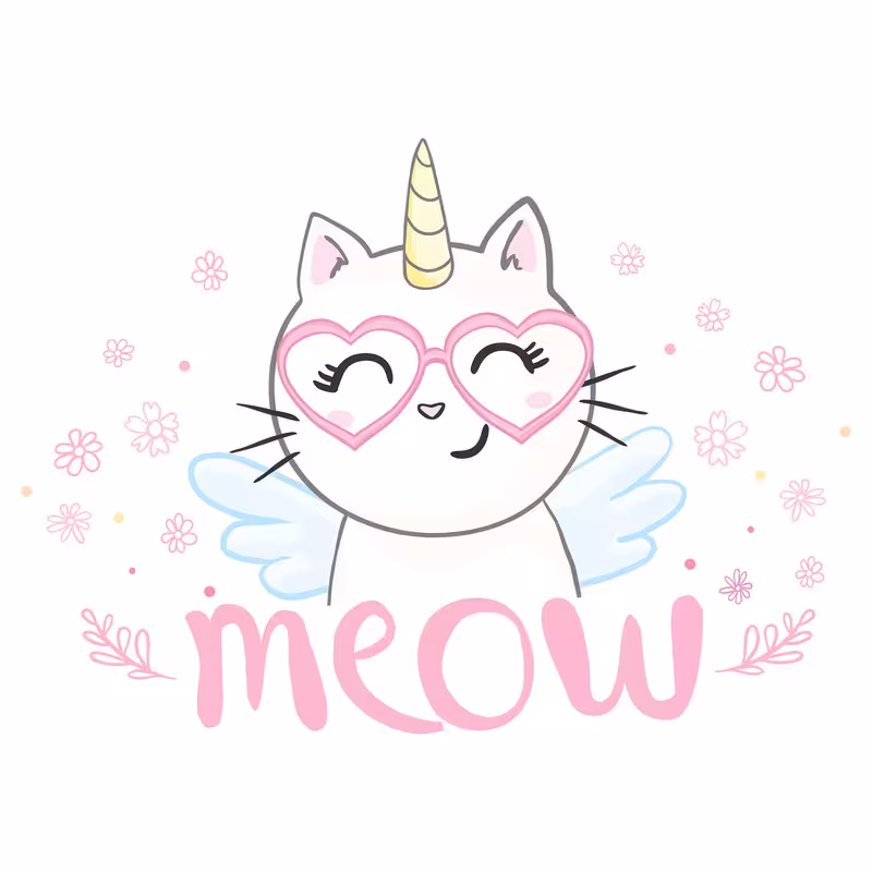 استیکر پارچه و لباس مدل dtf طرح یونیکورن کد H15.163 مجموعه 4 عددی