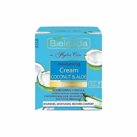 کرم روز و شب آبرسان نارگیل و آلوئه ورا پوست خشک بی یلندا Bielenda