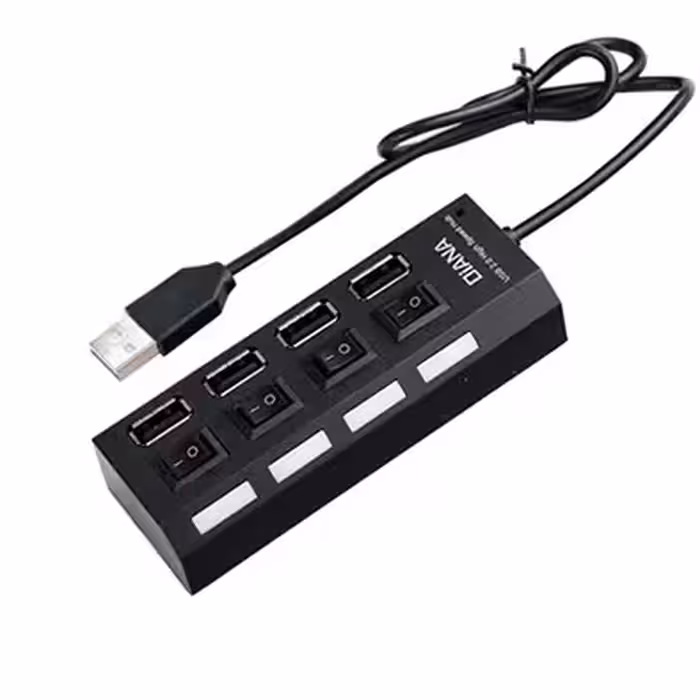 هاب DIANA 4-Port USB2.0 کلید دار