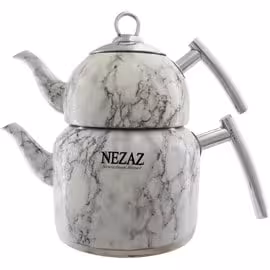 کتری قوری نزاز 2.5 لیتر کد 2415 رنگ سفید