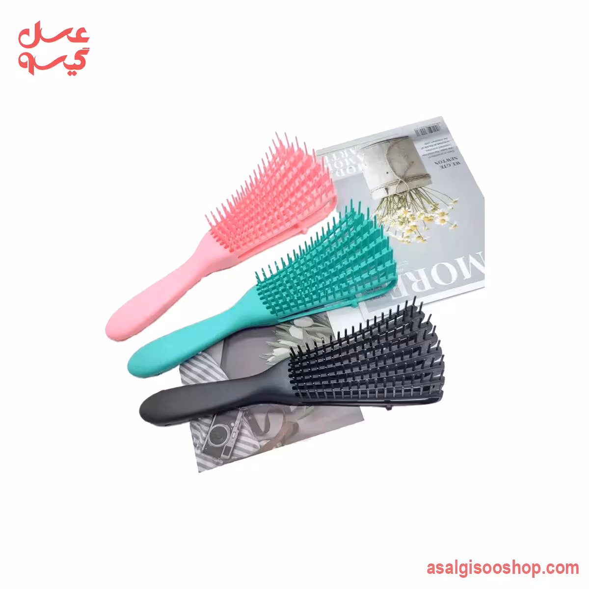 برس فلکسی اختاپوسی گره باز کن | Flexi Octopus Detangling Brush Adjustable | کد 3087