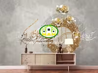 پوستردیواری گل خطی لوکس کد vip128
