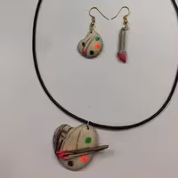 نیم ست پالت و قلم مو چوبی دستساز چوبی گالری  