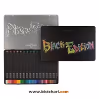 مداد رنگی 36 رنگ سری Black Edition جعبه فلزی برند فابرکاستل Faber Castell