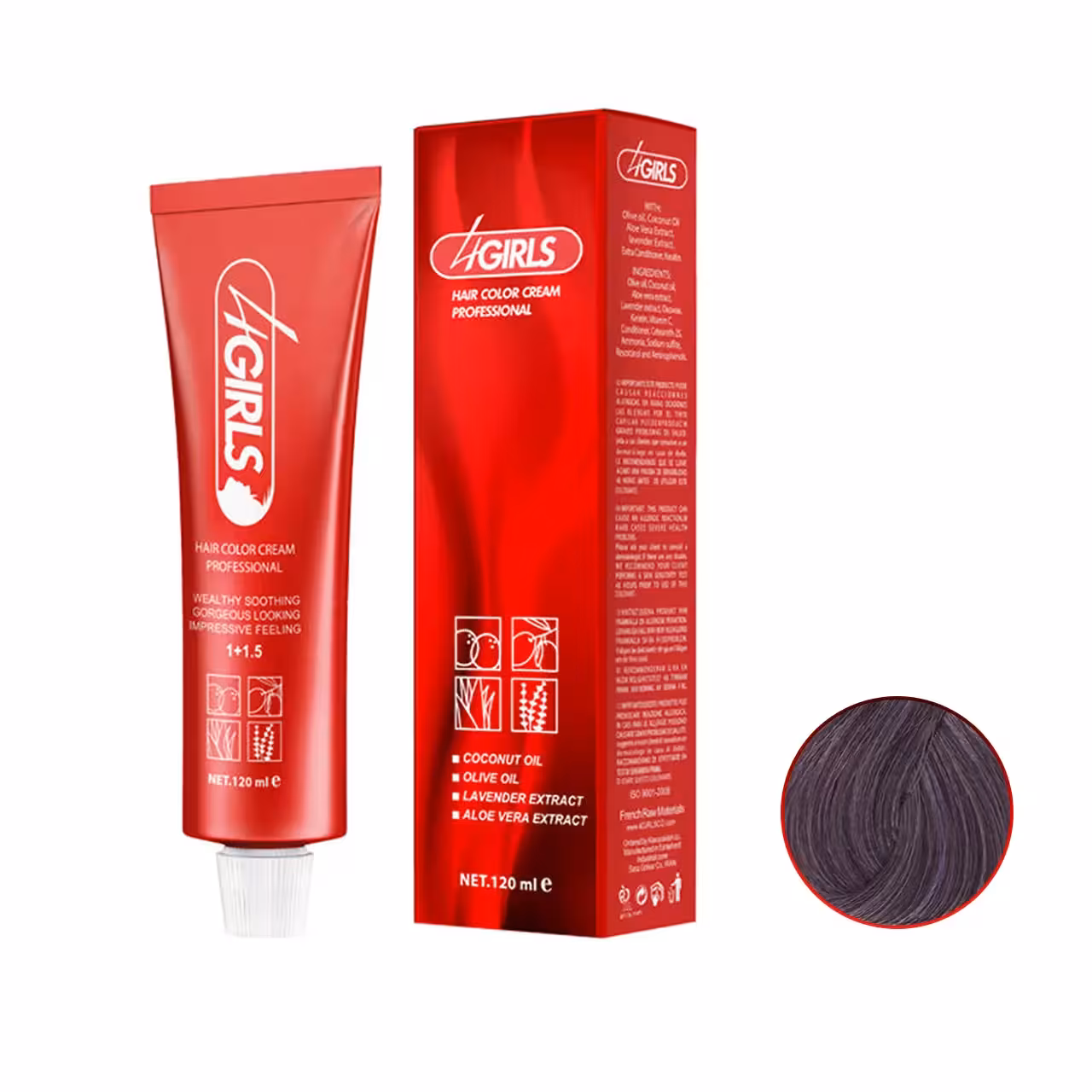 رنگ مو بنفش بلوطی فور گرلز سری فشن OP حجم 120ml