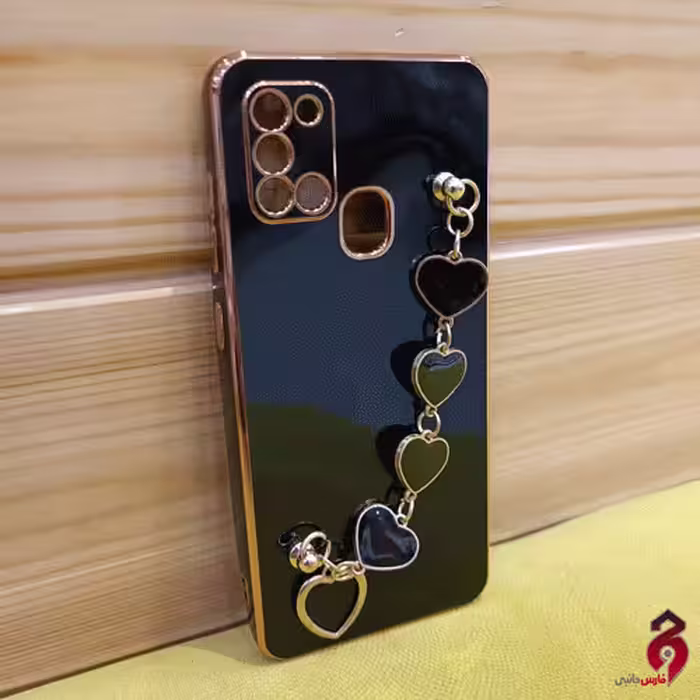 کاور مدل زنجیری طرح قلب مناسب برای گوشی موبایل سامسونگ GALAXY A21S کدm5072