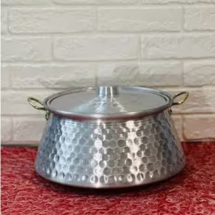 قابلمه تک سایز دیگچه ای دسته طلایی