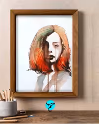 تابلو نقاشی چهره دختر