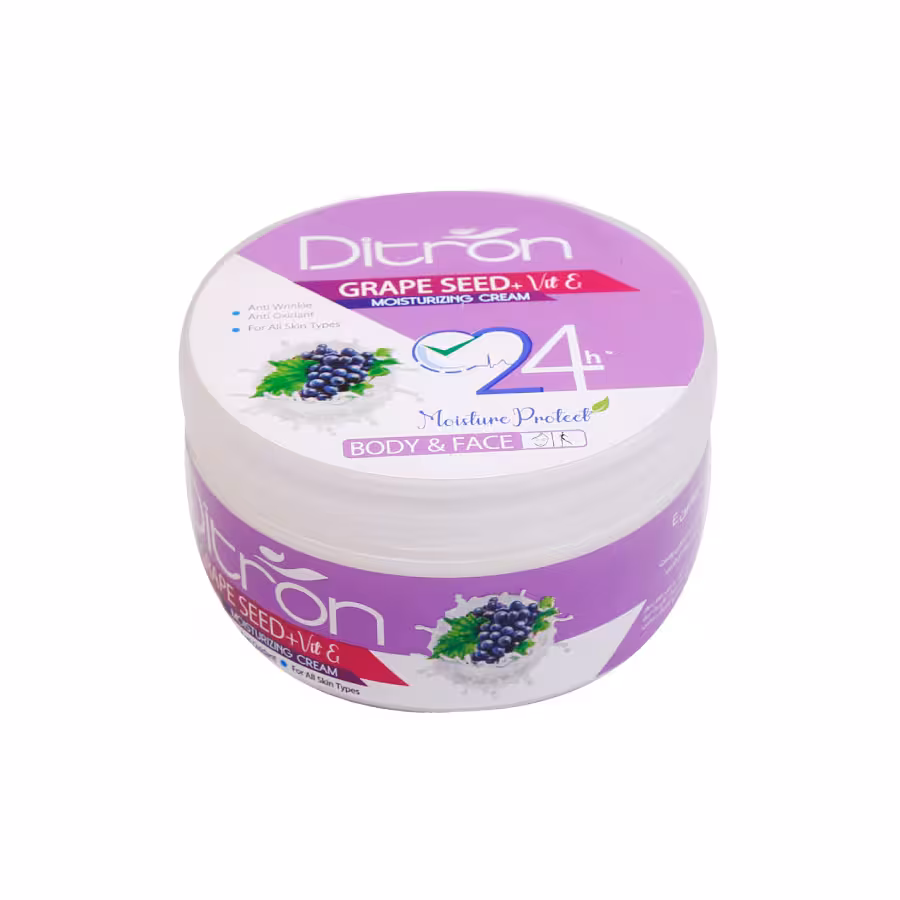 کرم مرطوب کننده کاسه ای هسته انگور دیترون 200 میلی لیتر