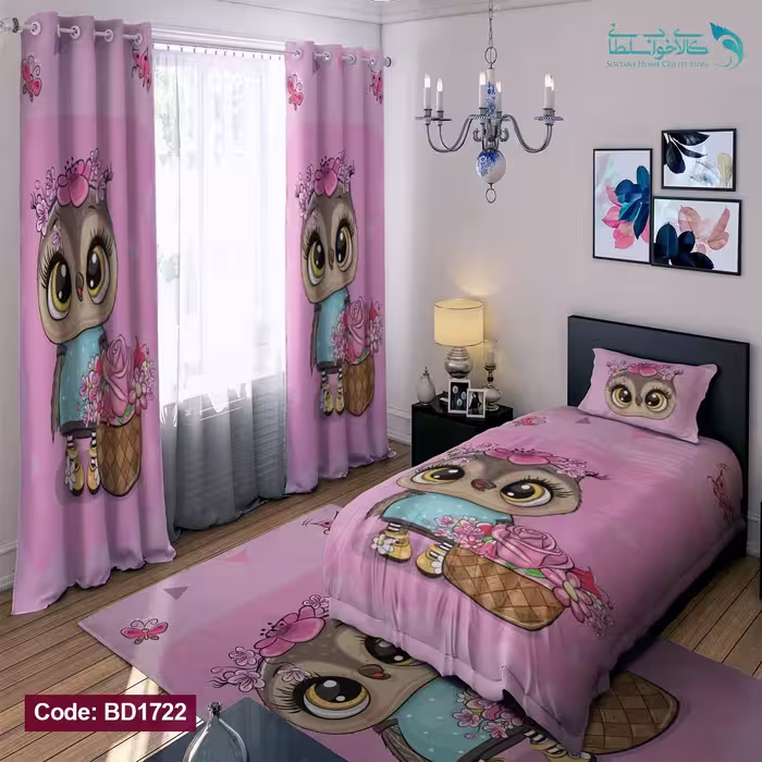 روتختی طرح خانم جغده یکنفره کد BD1722