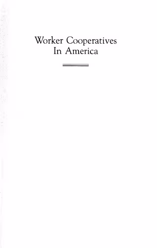 خرید و دانلود نسخه کامل کتاب Worker cooperatives in America
