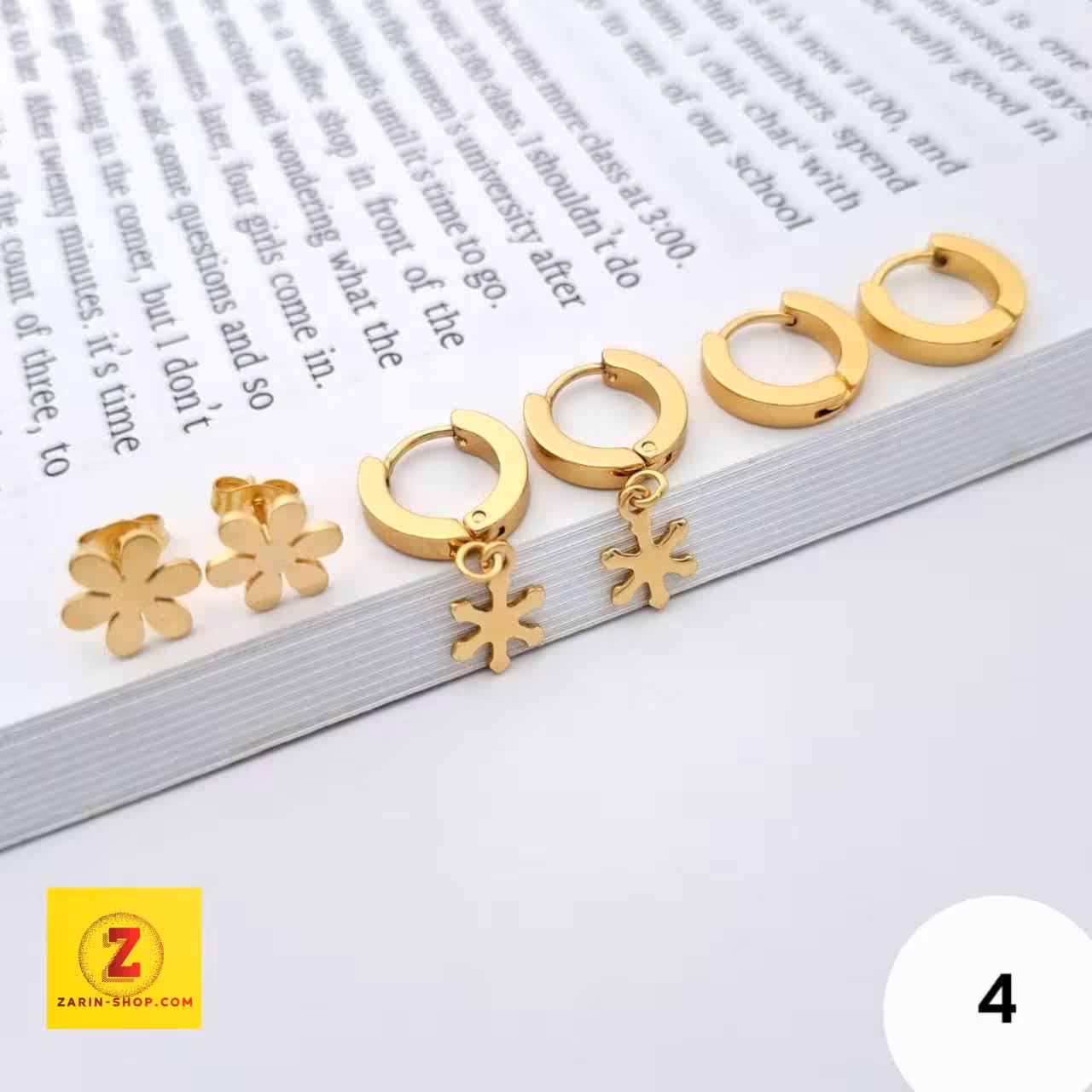 پک 3تایی گوشواره استیل کد351